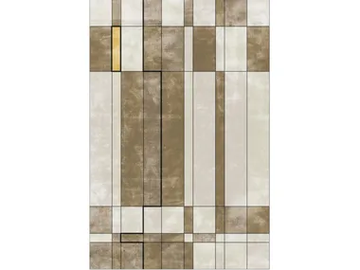 FACE RELOADED MARKED TOBACCO - Custom handmade Bamboo silk rug with geometric shapes by Sirecom Tappeti - view 2